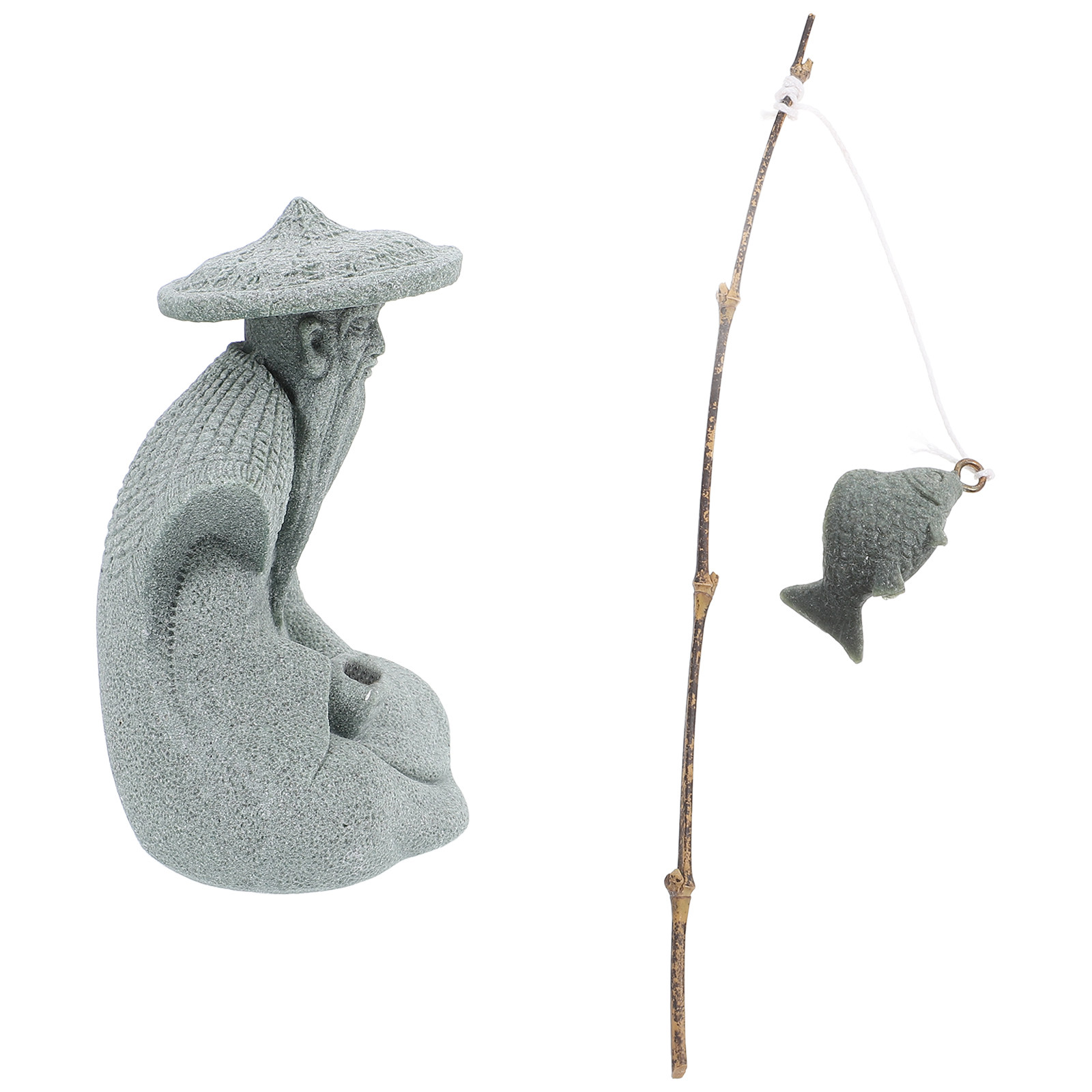 Small Resin Fisherman Statue A - Aquarium Fish Japanese review and price