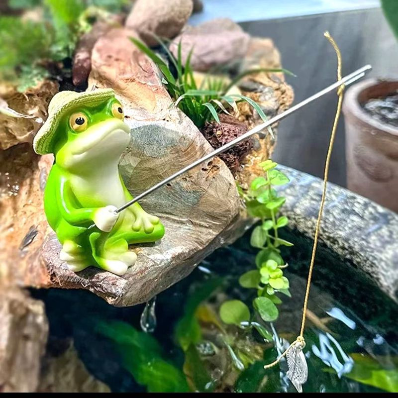 Fishing Frog Statue Outdoor Ga - Aquarium Fish Buy review and price