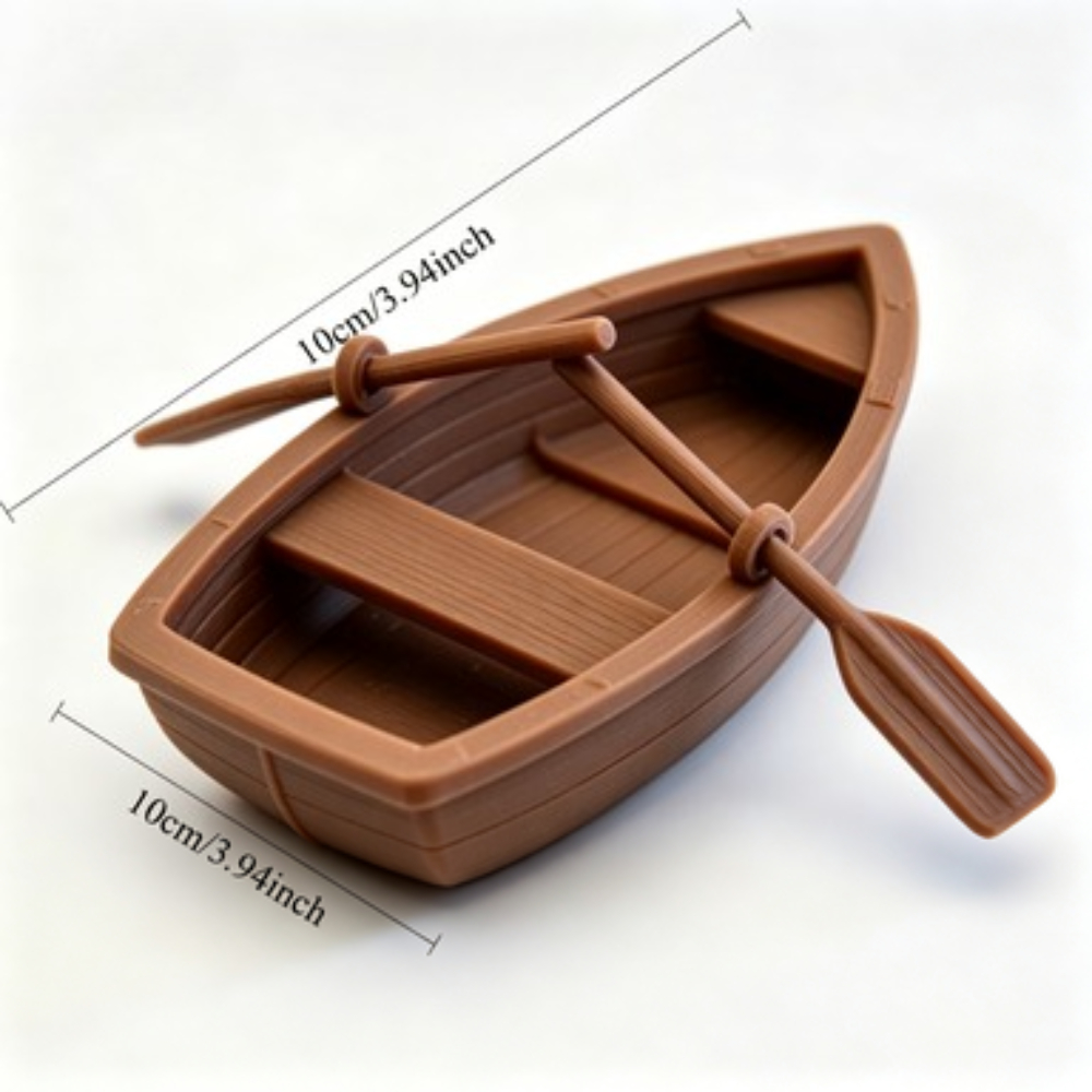 Mini Double Oar Wooden Boat Aq - Aquarium Fish Buy review and price