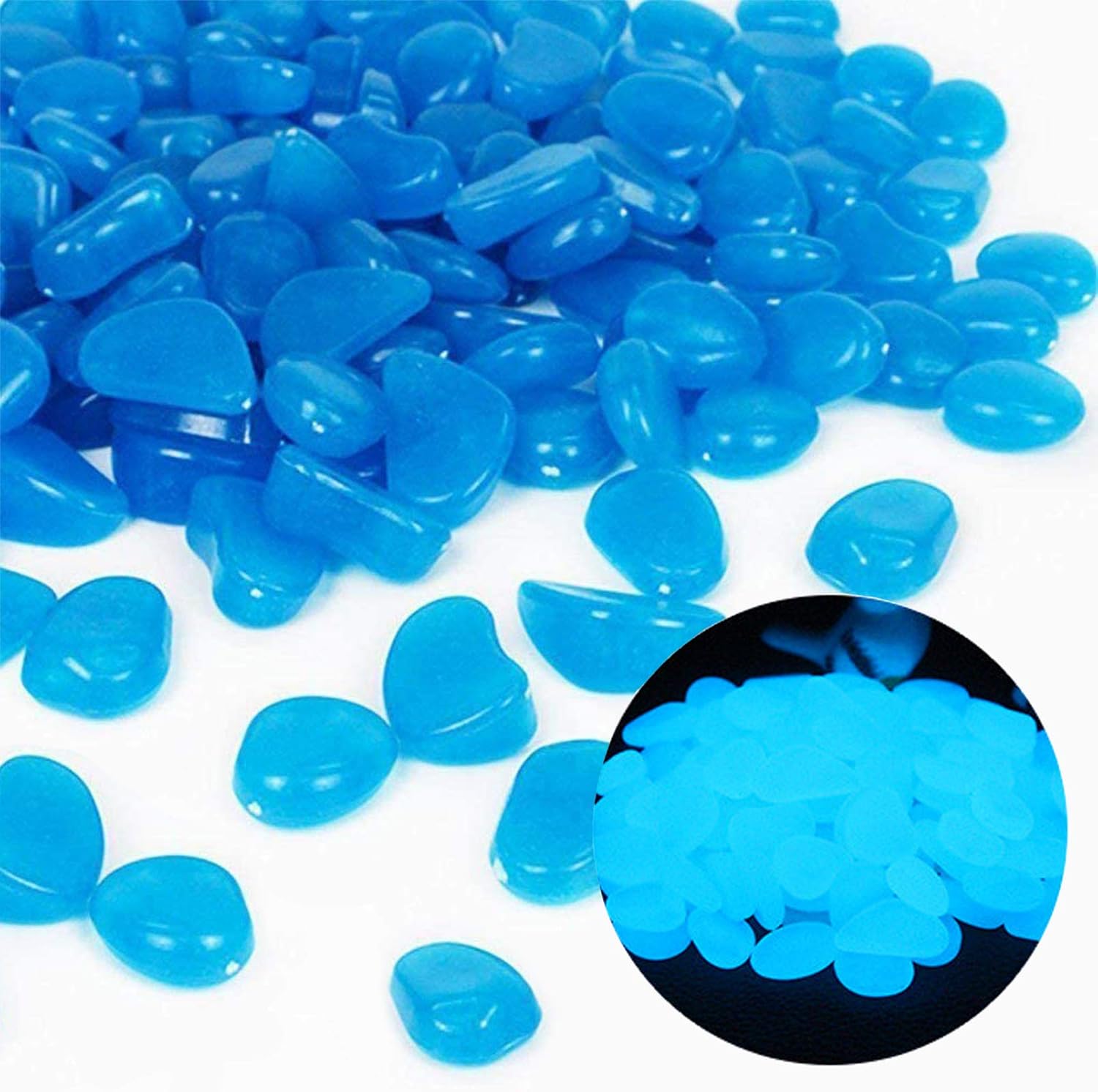 Fish Tank Rocks Glow Blue Pebb - Aquarium Fish Buy review and price