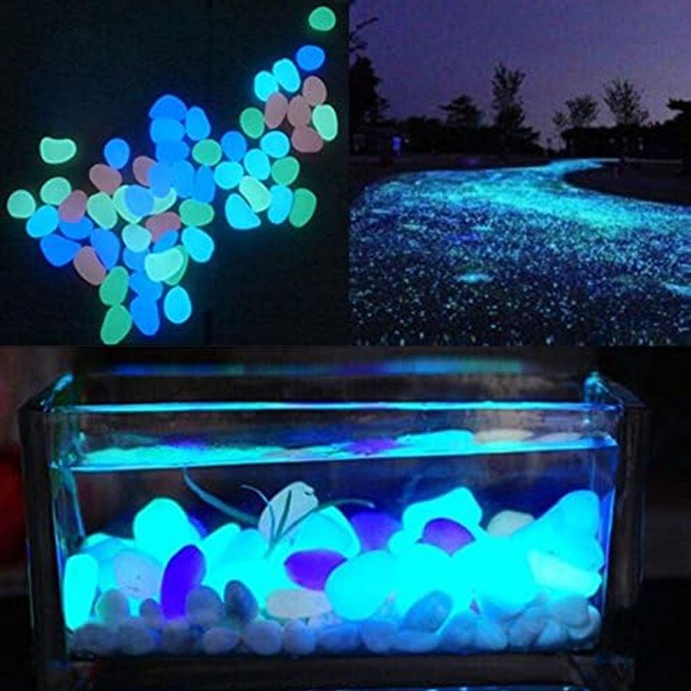 Fish Tank Rocks Glow Blue Pebb - Aquarium Fish Buy review and price