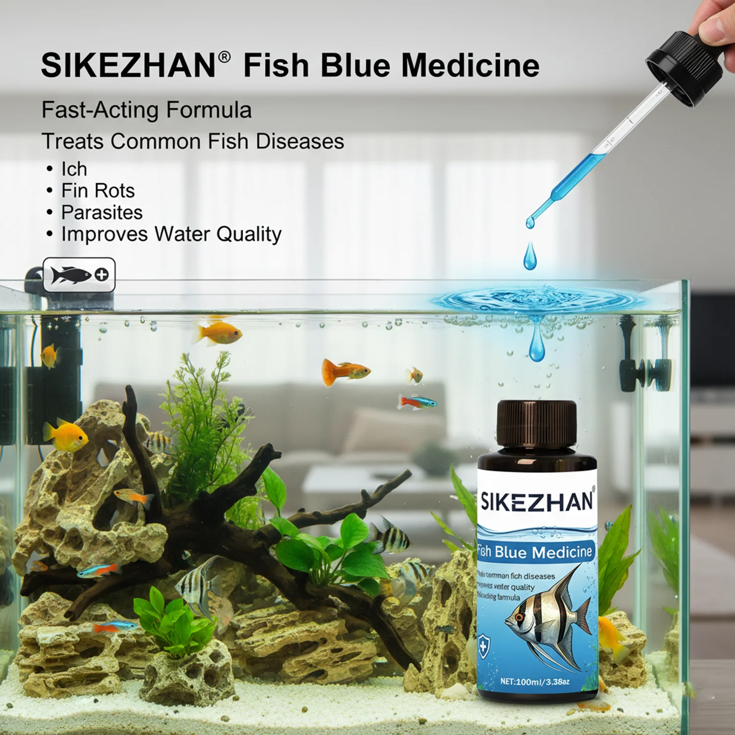 500ml Methylene Blue Solution  - Aquarium Fish Diseases review and price