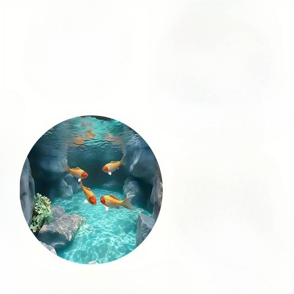 Koi Fish Pond Round Rug Fleece - Aquarium Fish Japanese review and price